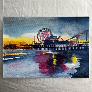 ✨2 for 80✨ Maja Wronska Santa Monica Pier Painting